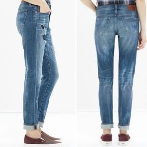 Madewell slim boyjean distressed jeans straight leg